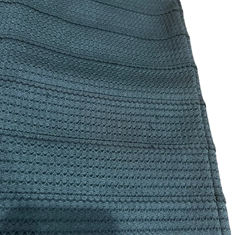 New‎ York & Company Women Medium Black Textured Midi Pencil Skirt Slit Business